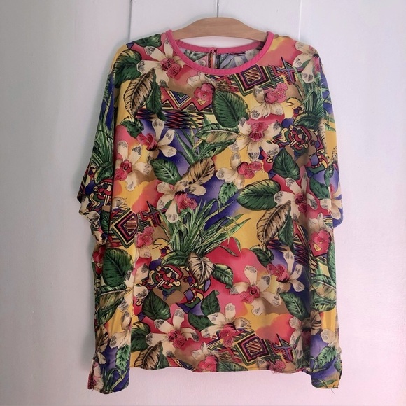 Vintage Hawaïen blouse - Picture 1 of 4